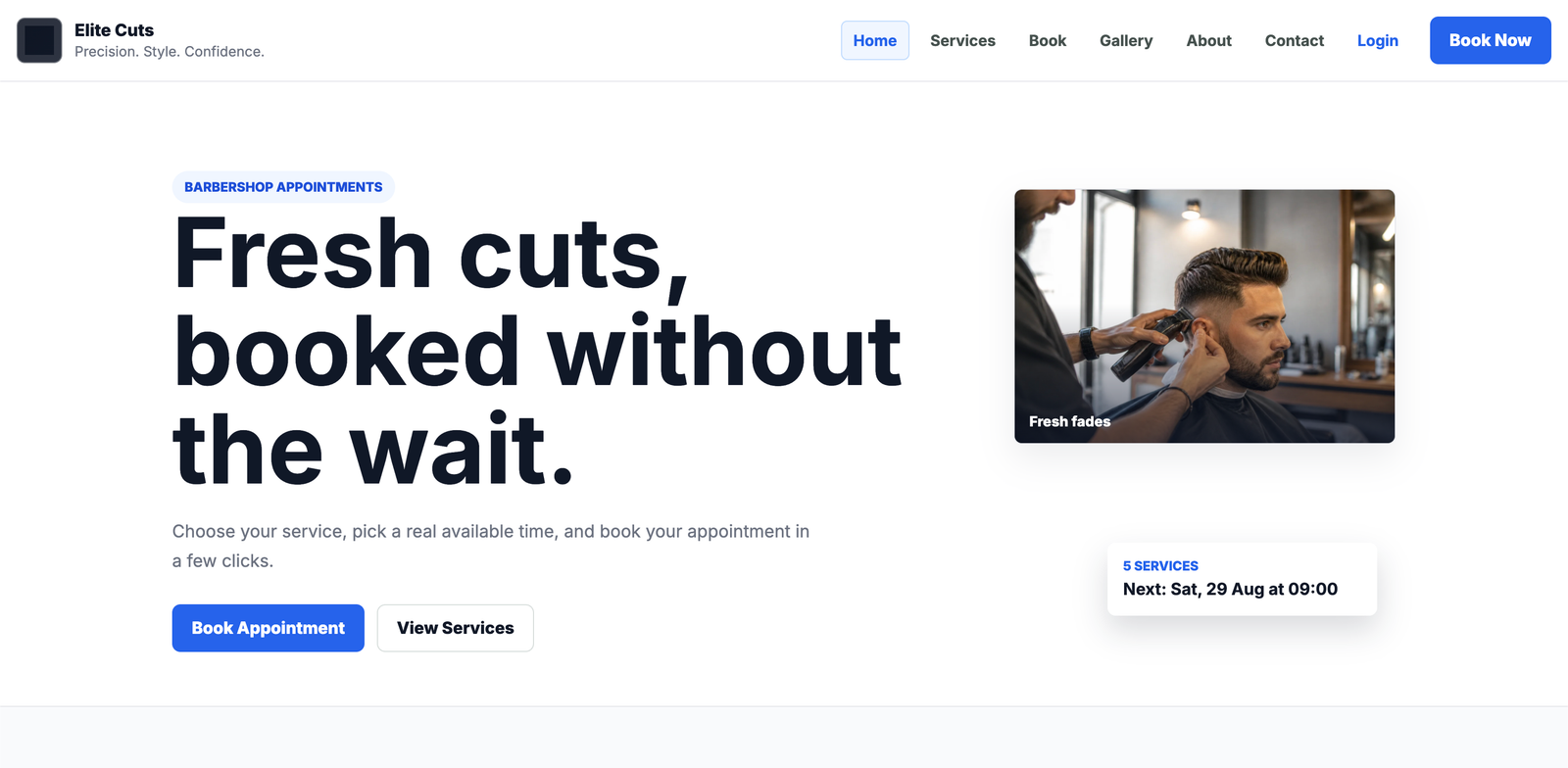 Booking system project media